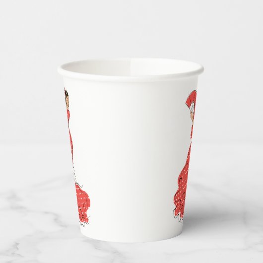 Spanischer Tänzer Flamenco Pappbecher (Links)