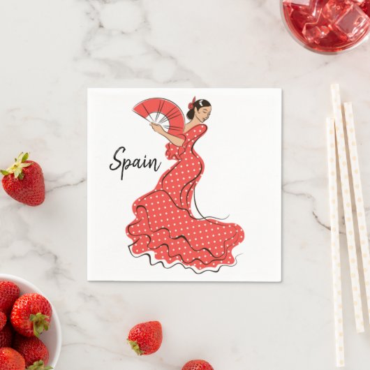 Spanischer Tänzer Flamenco Serviette (Beispiel)