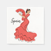 Spanischer Tänzer Flamenco Serviette (Vorderseite)