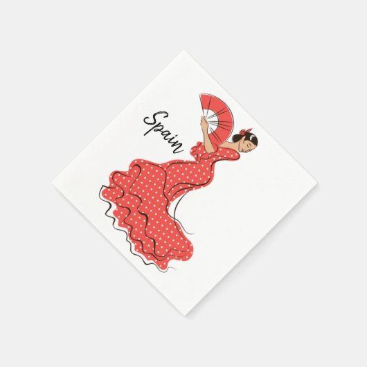 Spanischer Tänzer Flamenco Serviette (Ecke)