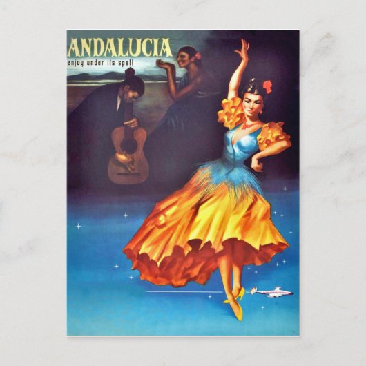 Spanischer Tänzer in Andalusien, Spanien Postkarte (Vorderseite)