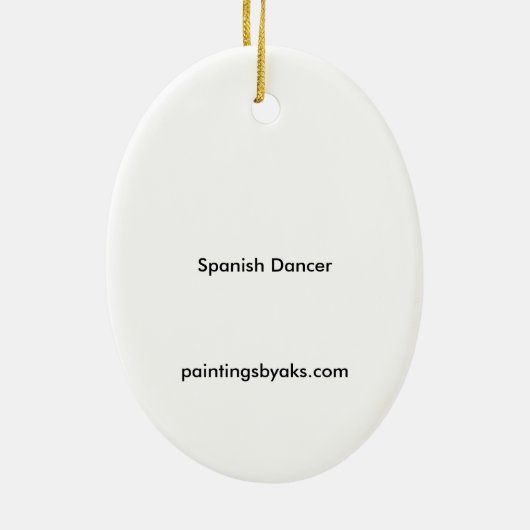 Spanischer Tänzer Keramik Ornament (Hinten)