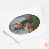 Spanischer Tänzer Ovaler Aufkleber (Umschlag)