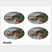 Spanischer Tänzer Ovaler Aufkleber (Blatt)