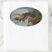 Spanischer Tänzer Ovaler Aufkleber (Tasche)