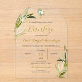 Spanischer Taufbote Acryleinladungen (Vorderseite)