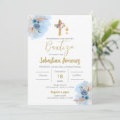 Spanischer Taufbote Einladung (Stehend Vorderseite)