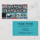 Spanischer Übersetzer für die Vermietung von Visit Visitenkarte (Vorne/Hinten)