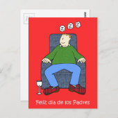 Spanischer Vatertag Cartoon Spaß Postkarte (Vorne/Hinten)