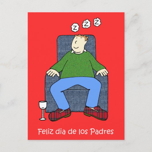 Spanischer Vatertag Cartoon Spaß Postkarte (Vorderseite)