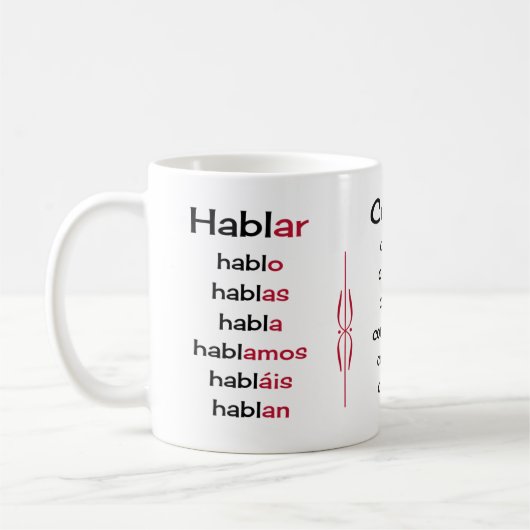 Spanischer Verbandunterricht Tasse (Links)