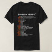 Spanischer Verbs 101 Cheatsheet zur spanischen Spr T-Shirt (Design vorne)