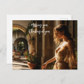 Spanischer Villenhof in Miami der 20er Jahre Postkarte (Vorne/Hinten)