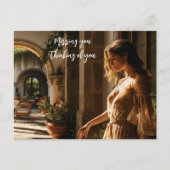 Spanischer Villenhof in Miami der 20er Jahre Postkarte (Vorderseite)