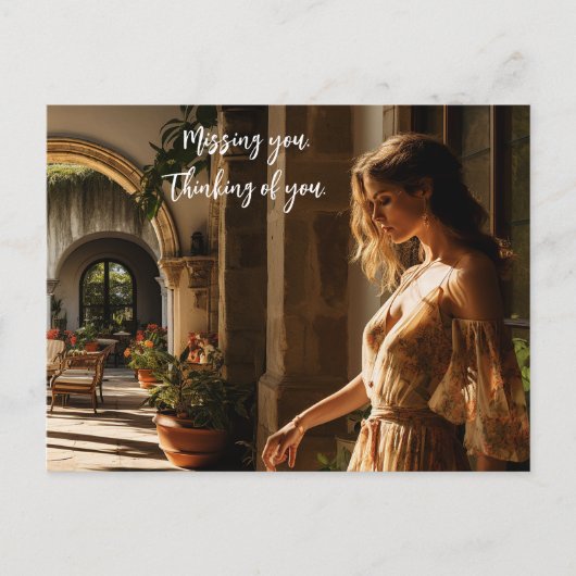 Spanischer Villenhof in Miami der 20er Jahre Postkarte (Vorderseite)