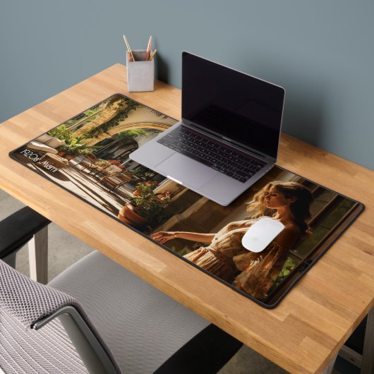 Spanischer Villenhof in Miami der 20er Jahre Schreibtischunterlage (Büro 2)