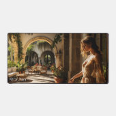 Spanischer Villenhof in Miami der 20er Jahre Schreibtischunterlage (Vorderseite)