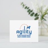 Spanischer Wasserhund Postkarte (Stehend Vorderseite)