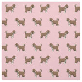 Spanischer Wasserhund Rosa Hund Stoff (Muster)
