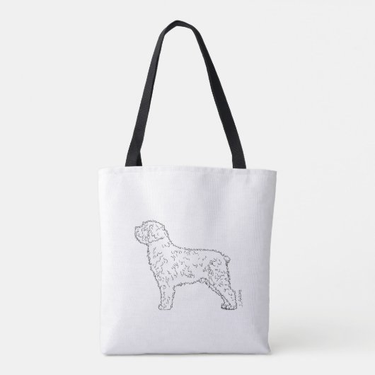 Spanischer Wasserhund Tote Tasche (Rückseite)