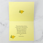 Spanischer Wasserhund und Gelbe Rosen - Groß Karte (Innenseite)