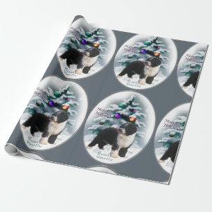 Spanischer Wasserhund Weihnachten Geschenkpapier