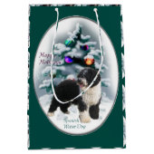 Spanischer Wasserhund Weihnachten Mittlere Geschenktüte (Vorderseite)