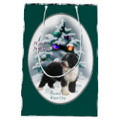 Spanischer Wasserhund Weihnachten Mittlere Geschenktüte (Rückseite)
