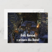 Spanischer Weihnachtsbaum in Manhattan in der Nach Postkarte (Vorne/Hinten)