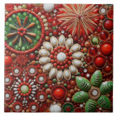 Spanischer Weihnachtsstern Handfarbe Terracotta No Fliese (Vorderseite)