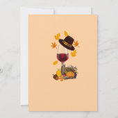 Spanischer Wein Glas essen Drink Erntedank Abendes Einladung (Rückseite)