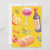 Spanischer Wein & Käse Degustation 30. Geburtstag Einladung (Rückseite)