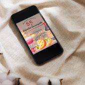 Spanischer Wein & Käse Verkostung Chic 55. Geburts Einladung