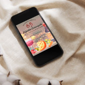 Spanischer Wein & Käse Verkostung Spaß 65. Geburts Einladung