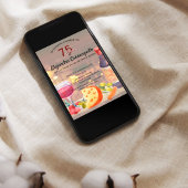 Spanischer Wein & Käse Verkostung Spaß 75. Geburts Einladung