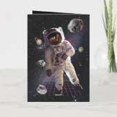 Spanischer Weltraum Explorer Astronaut Boy Birthda Karte (Rückseite)