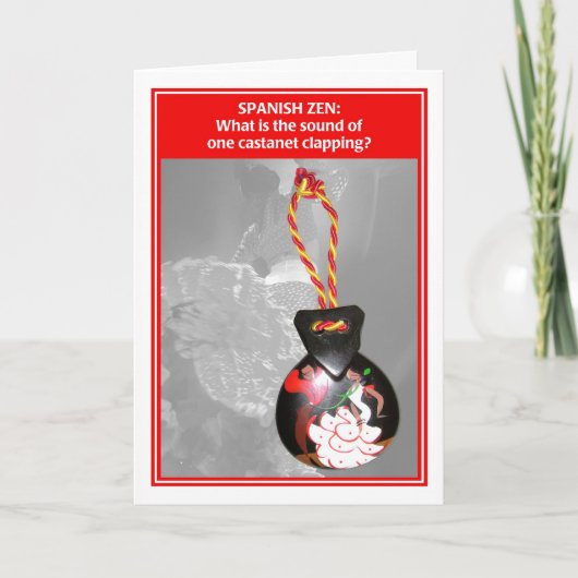 Spanischer Zen eine Kastagnetten-lustige Karte (Vorderseite)