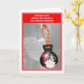 Spanischer Zen eine Kastagnetten-lustige Karte (Gelbe Blume)