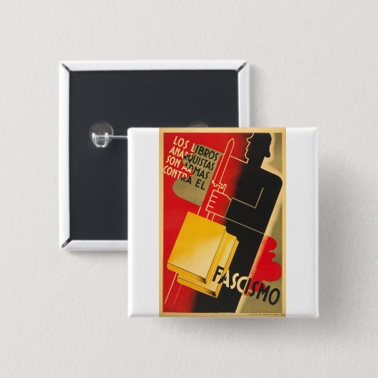 Spanischer ziviler Kriegs-Anarchist/Facism Button (Vorne & Hinten)