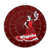 Spanischer Zucker-Schädel-Tänzer Dartscheibe (vorne)