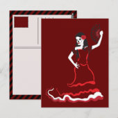 Spanischer Zucker-Schädel-Tänzer Postkarte (Vorne/Hinten)