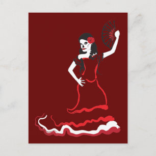 Spanischer Zucker-Schädel-Tänzer Postkarte