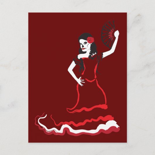 Spanischer Zucker-Schädel-Tänzer Postkarte (Vorderseite)