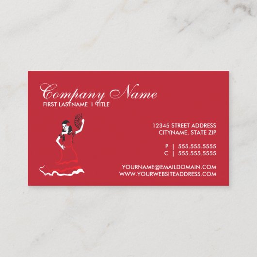 Spanischer Zucker-Schädel-Tänzer: rot, schwarz und Visitenkarte (Rückseite)