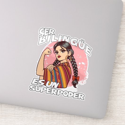 Spanischer zweisprachiger Lehrer ESL Maestra Bilin Aufkleber (Detail)