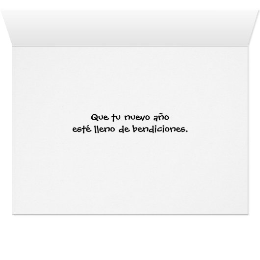 Spanisches Add-Date für das neue Jahr - helles, fa (Innenansicht Horizontal (Unten))