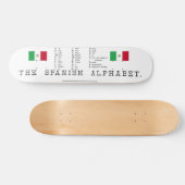 Spanisches Alphabet Skateboard (Horizontal)