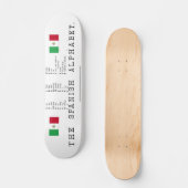Spanisches Alphabet Skateboard (Vorderseite)