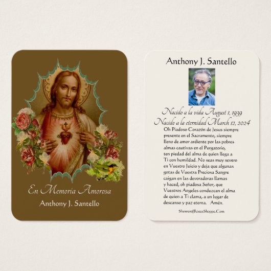 Spanisches Beerdigungsgebet (Vorne & Hinten)