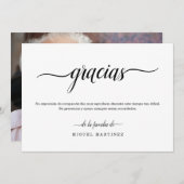 Spanisches Begräbnis danken Ihnen, mit Foto zu Dankeskarte (Vorne/Hinten)